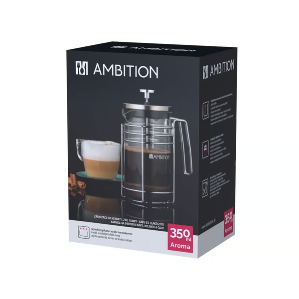 Френч-пресс Ambition Aroma 350 мл нержавеющая сталь/стекло арт. 94397 94397 фото