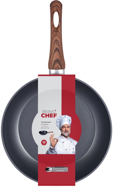 Сковородка 18 см Ringel Bravo Chef индукционное дно кованый алюминий арт. BC-1101-18 BC-1101-16 фото