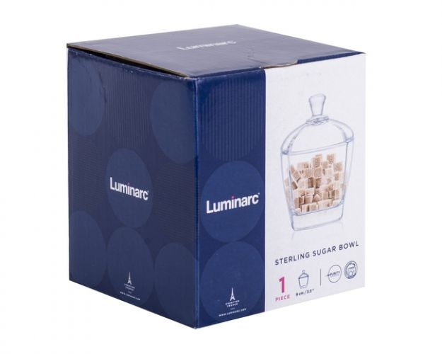 Цукорниця Luminarc Sterling 9 см з кришкою ударост.скло арт. 33033 33033 фото